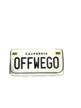 Kate Spade vintage novelty Cream License Plate Clutch Bag